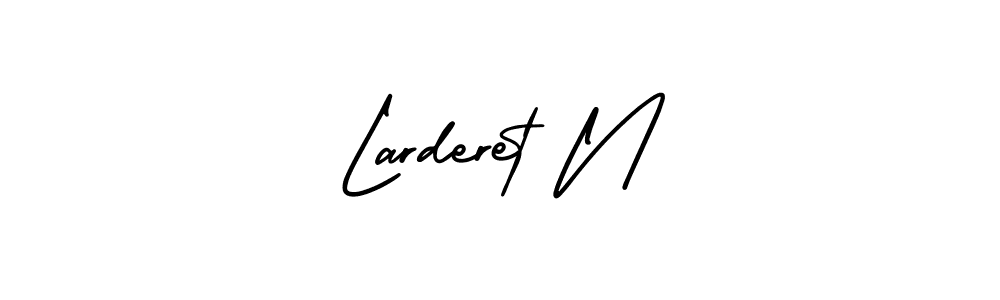 It looks lik you need a new signature style for name Larderet N. Design unique handwritten (AmerikaSignatureDemo-Regular) signature with our free signature maker in just a few clicks. Larderet N signature style 3 images and pictures png