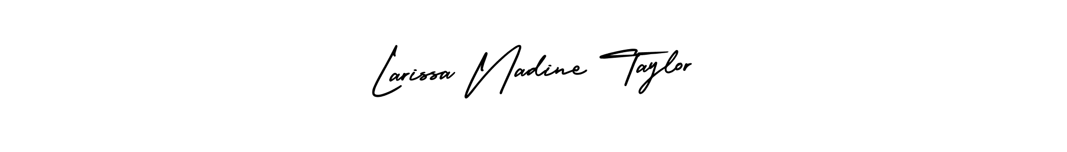 How to make Larissa Nadine Taylor signature? AmerikaSignatureDemo-Regular is a professional autograph style. Create handwritten signature for Larissa Nadine Taylor name. Larissa Nadine Taylor signature style 3 images and pictures png