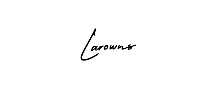 Create a beautiful signature design for name Larowns. With this signature (AmerikaSignatureDemo-Regular) fonts, you can make a handwritten signature for free. Larowns signature style 3 images and pictures png