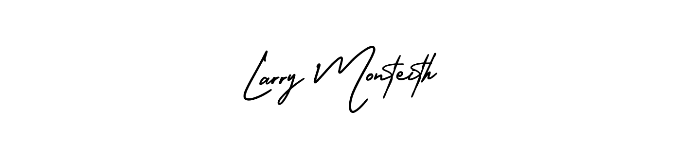 How to make Larry Monteith name signature. Use AmerikaSignatureDemo-Regular style for creating short signs online. This is the latest handwritten sign. Larry Monteith signature style 3 images and pictures png