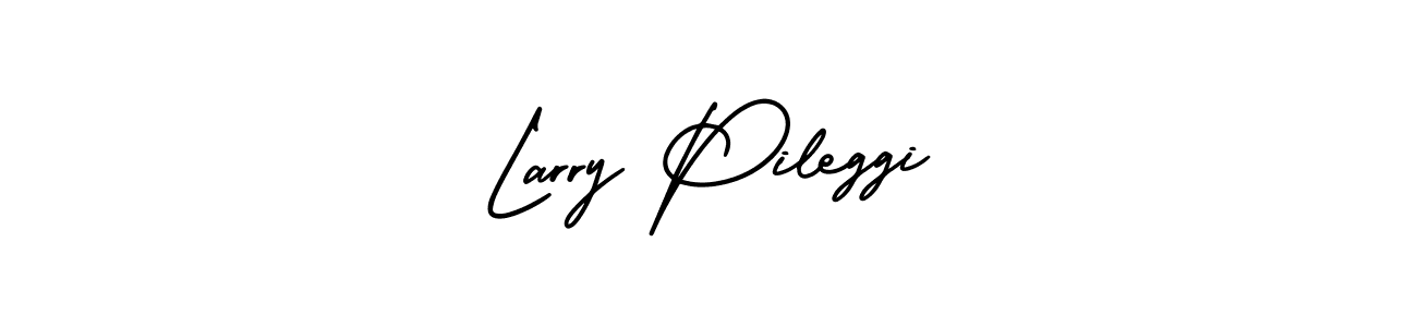 The best way (AmerikaSignatureDemo-Regular) to make a short signature is to pick only two or three words in your name. The name Larry Pileggi include a total of six letters. For converting this name. Larry Pileggi signature style 3 images and pictures png
