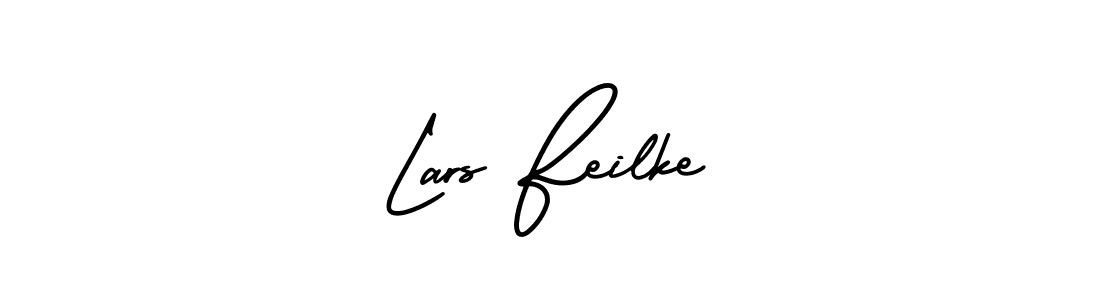 How to make Lars Feilke name signature. Use AmerikaSignatureDemo-Regular style for creating short signs online. This is the latest handwritten sign. Lars Feilke signature style 3 images and pictures png