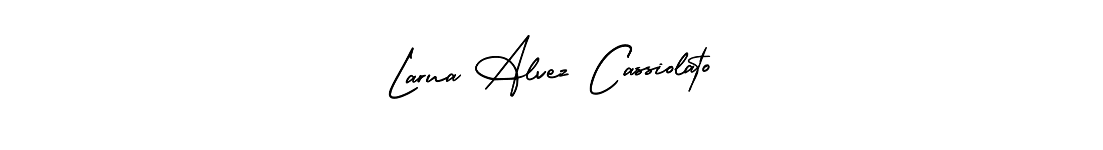 How to make Larua Alvez Cassiolato signature? AmerikaSignatureDemo-Regular is a professional autograph style. Create handwritten signature for Larua Alvez Cassiolato name. Larua Alvez Cassiolato signature style 3 images and pictures png