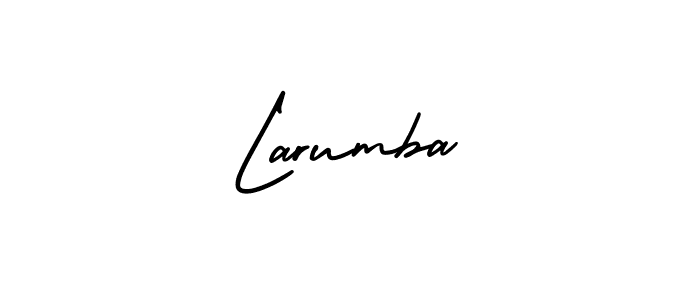 Larumba stylish signature style. Best Handwritten Sign (AmerikaSignatureDemo-Regular) for my name. Handwritten Signature Collection Ideas for my name Larumba. Larumba signature style 3 images and pictures png