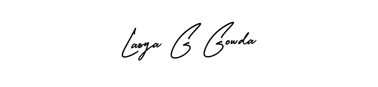 Make a beautiful signature design for name Lasya G Gowda. With this signature (AmerikaSignatureDemo-Regular) style, you can create a handwritten signature for free. Lasya G Gowda signature style 3 images and pictures png