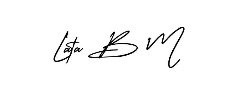 Also we have Lata B M name is the best signature style. Create professional handwritten signature collection using AmerikaSignatureDemo-Regular autograph style. Lata B M signature style 3 images and pictures png