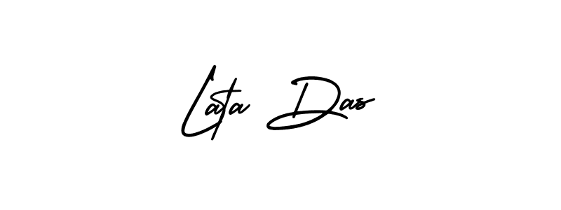 How to make Lata Das name signature. Use AmerikaSignatureDemo-Regular style for creating short signs online. This is the latest handwritten sign. Lata Das signature style 3 images and pictures png