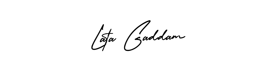 Check out images of Autograph of Lata Gaddam name. Actor Lata Gaddam Signature Style. AmerikaSignatureDemo-Regular is a professional sign style online. Lata Gaddam signature style 3 images and pictures png