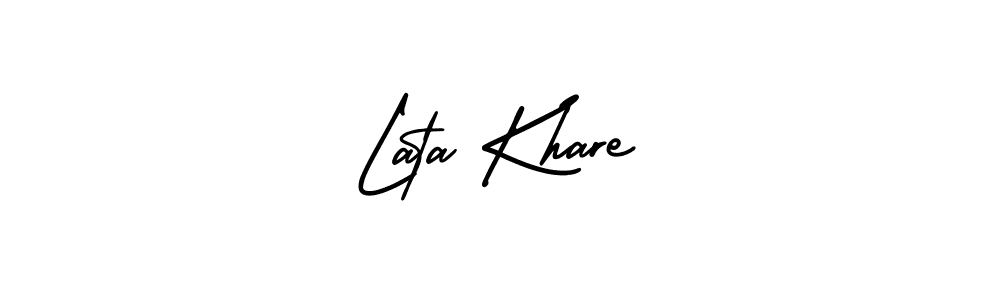 AmerikaSignatureDemo-Regular is a professional signature style that is perfect for those who want to add a touch of class to their signature. It is also a great choice for those who want to make their signature more unique. Get Lata Khare name to fancy signature for free. Lata Khare signature style 3 images and pictures png