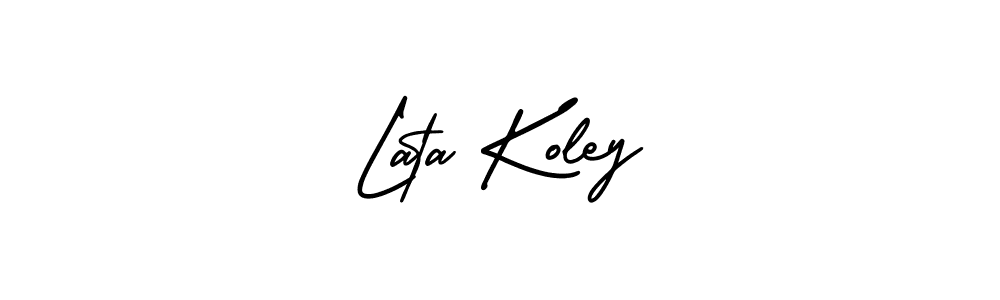 It looks lik you need a new signature style for name Lata Koley. Design unique handwritten (AmerikaSignatureDemo-Regular) signature with our free signature maker in just a few clicks. Lata Koley signature style 3 images and pictures png