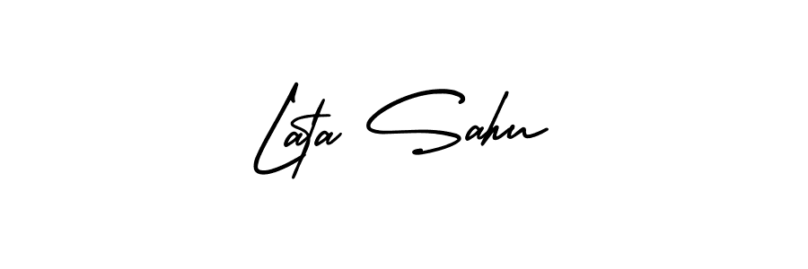 Also You can easily find your signature by using the search form. We will create Lata Sahu name handwritten signature images for you free of cost using AmerikaSignatureDemo-Regular sign style. Lata Sahu signature style 3 images and pictures png