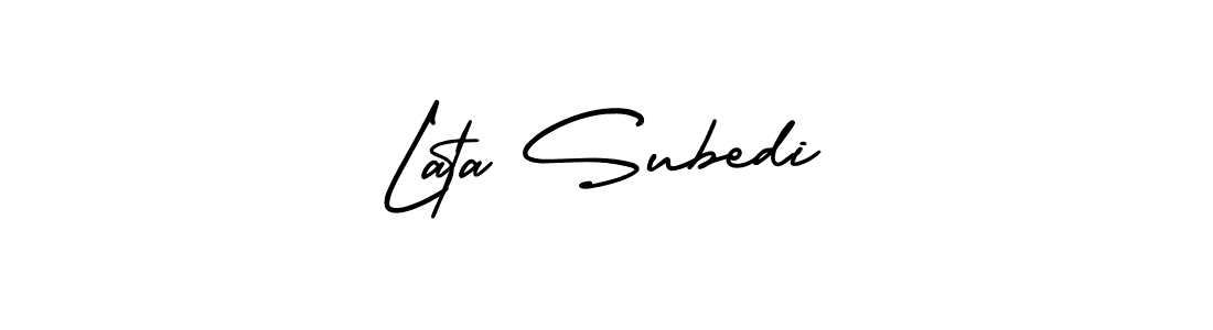 Design your own signature with our free online signature maker. With this signature software, you can create a handwritten (AmerikaSignatureDemo-Regular) signature for name Lata Subedi. Lata Subedi signature style 3 images and pictures png