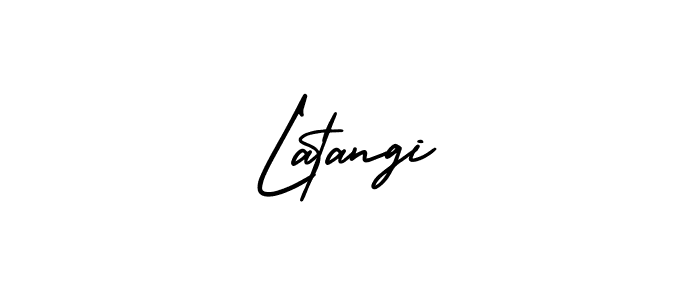 Similarly AmerikaSignatureDemo-Regular is the best handwritten signature design. Signature creator online .You can use it as an online autograph creator for name Latangi. Latangi signature style 3 images and pictures png