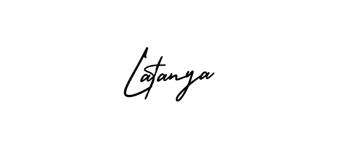 Create a beautiful signature design for name Latanya. With this signature (AmerikaSignatureDemo-Regular) fonts, you can make a handwritten signature for free. Latanya signature style 3 images and pictures png