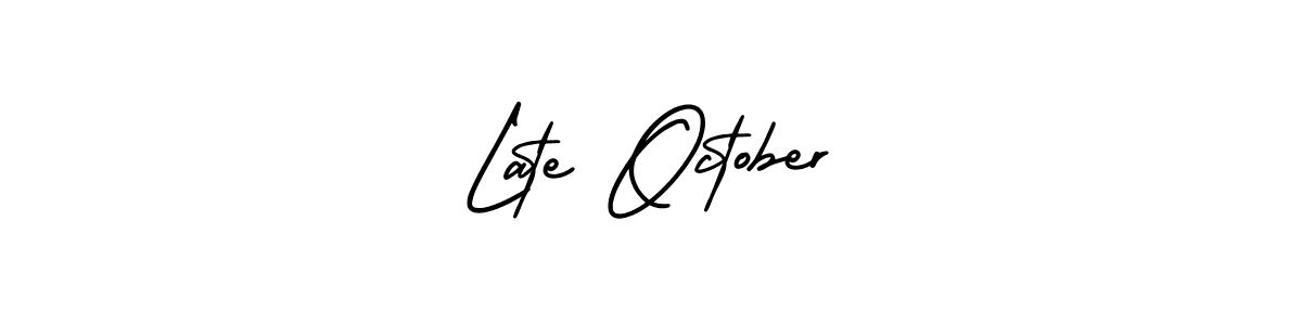 The best way (AmerikaSignatureDemo-Regular) to make a short signature is to pick only two or three words in your name. The name Late October include a total of six letters. For converting this name. Late October signature style 3 images and pictures png