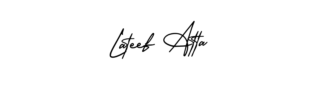 Create a beautiful signature design for name Lateef Atta. With this signature (AmerikaSignatureDemo-Regular) fonts, you can make a handwritten signature for free. Lateef Atta signature style 3 images and pictures png