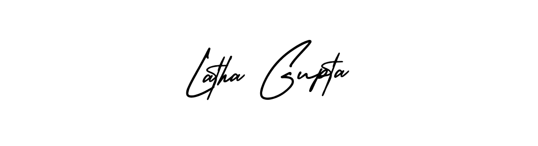 Make a short Latha Gupta signature style. Manage your documents anywhere anytime using AmerikaSignatureDemo-Regular. Create and add eSignatures, submit forms, share and send files easily. Latha Gupta signature style 3 images and pictures png