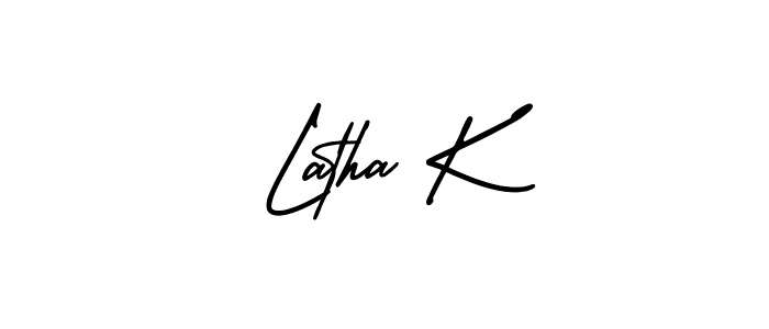See photos of Latha K official signature by Spectra . Check more albums & portfolios. Read reviews & check more about AmerikaSignatureDemo-Regular font. Latha K signature style 3 images and pictures png