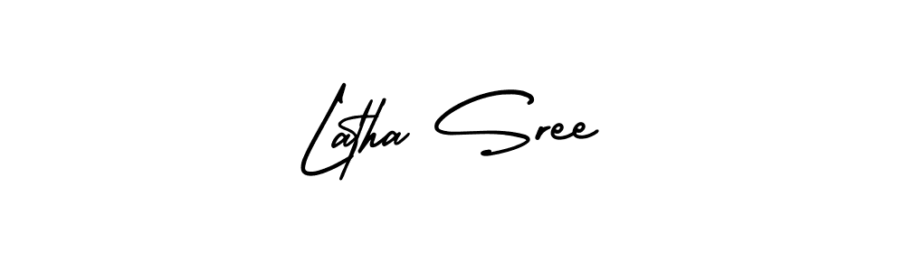 Design your own signature with our free online signature maker. With this signature software, you can create a handwritten (AmerikaSignatureDemo-Regular) signature for name Latha Sree. Latha Sree signature style 3 images and pictures png