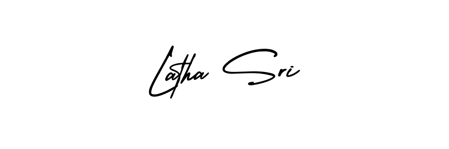 Use a signature maker to create a handwritten signature online. With this signature software, you can design (AmerikaSignatureDemo-Regular) your own signature for name Latha Sri. Latha Sri signature style 3 images and pictures png