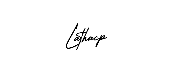 How to make Lathacp signature? AmerikaSignatureDemo-Regular is a professional autograph style. Create handwritten signature for Lathacp name. Lathacp signature style 3 images and pictures png