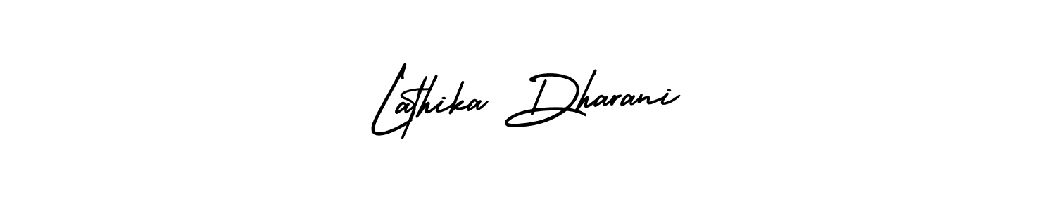 How to Draw Lathika Dharani signature style? AmerikaSignatureDemo-Regular is a latest design signature styles for name Lathika Dharani. Lathika Dharani signature style 3 images and pictures png