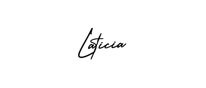 Create a beautiful signature design for name Laticia. With this signature (AmerikaSignatureDemo-Regular) fonts, you can make a handwritten signature for free. Laticia signature style 3 images and pictures png