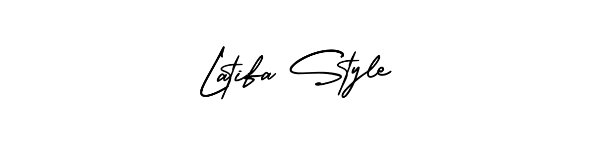 It looks lik you need a new signature style for name Latifa Style. Design unique handwritten (AmerikaSignatureDemo-Regular) signature with our free signature maker in just a few clicks. Latifa Style signature style 3 images and pictures png