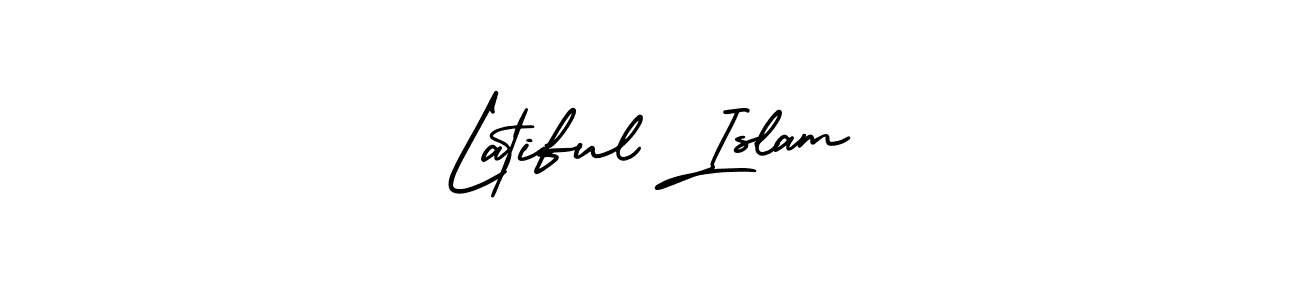 Use a signature maker to create a handwritten signature online. With this signature software, you can design (AmerikaSignatureDemo-Regular) your own signature for name Latiful Islam. Latiful Islam signature style 3 images and pictures png