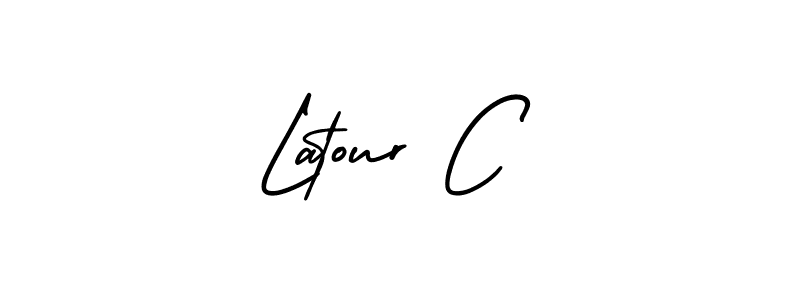 The best way (AmerikaSignatureDemo-Regular) to make a short signature is to pick only two or three words in your name. The name Latour C include a total of six letters. For converting this name. Latour C signature style 3 images and pictures png