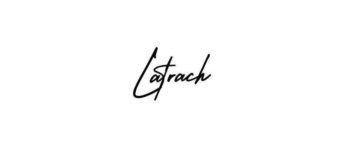 How to make Latrach signature? AmerikaSignatureDemo-Regular is a professional autograph style. Create handwritten signature for Latrach name. Latrach signature style 3 images and pictures png