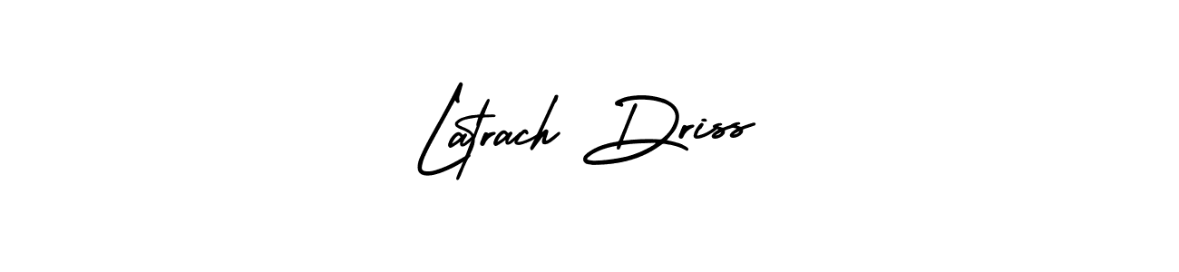 if you are searching for the best signature style for your name Latrach Driss. so please give up your signature search. here we have designed multiple signature styles  using AmerikaSignatureDemo-Regular. Latrach Driss signature style 3 images and pictures png