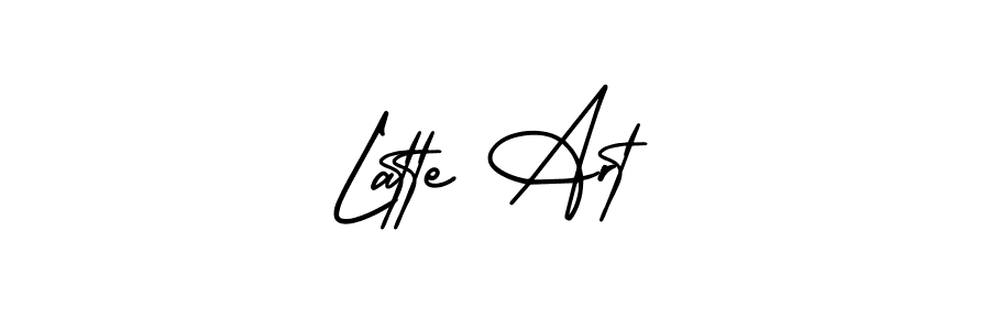 You should practise on your own different ways (AmerikaSignatureDemo-Regular) to write your name (Latte Art) in signature. don't let someone else do it for you. Latte Art signature style 3 images and pictures png