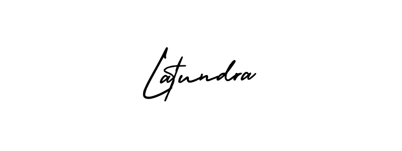 Use a signature maker to create a handwritten signature online. With this signature software, you can design (AmerikaSignatureDemo-Regular) your own signature for name Latundra. Latundra signature style 3 images and pictures png