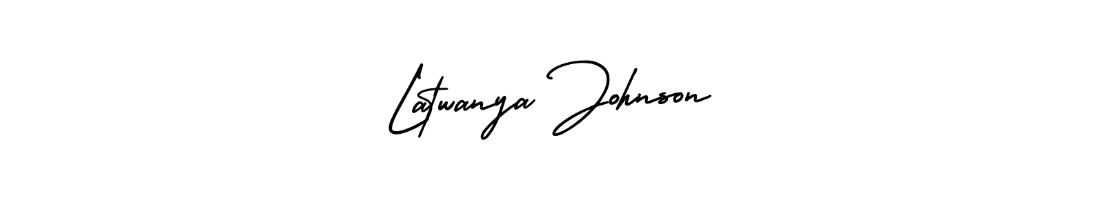 Design your own signature with our free online signature maker. With this signature software, you can create a handwritten (AmerikaSignatureDemo-Regular) signature for name Latwanya Johnson. Latwanya Johnson signature style 3 images and pictures png