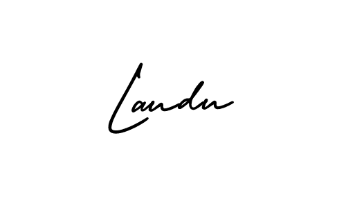 Use a signature maker to create a handwritten signature online. With this signature software, you can design (AmerikaSignatureDemo-Regular) your own signature for name Laudu. Laudu signature style 3 images and pictures png