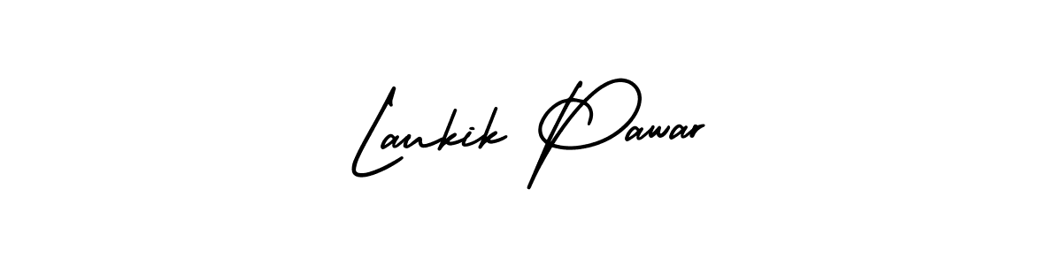 This is the best signature style for the Laukik Pawar name. Also you like these signature font (AmerikaSignatureDemo-Regular). Mix name signature. Laukik Pawar signature style 3 images and pictures png