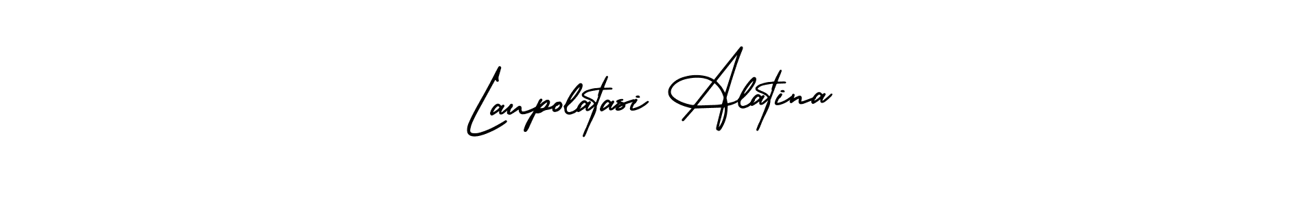 It looks lik you need a new signature style for name Laupolatasi Alatina. Design unique handwritten (AmerikaSignatureDemo-Regular) signature with our free signature maker in just a few clicks. Laupolatasi Alatina signature style 3 images and pictures png