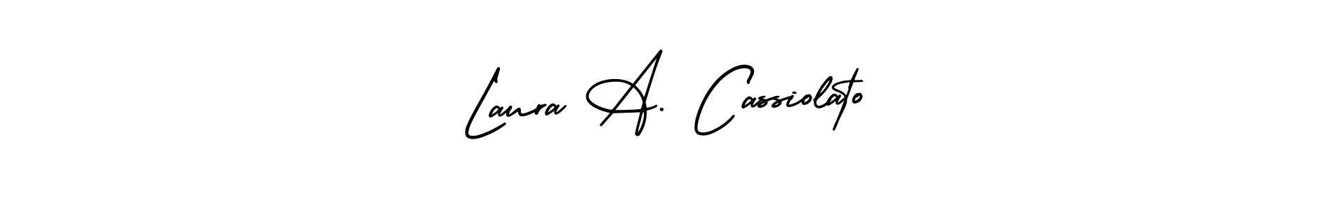 How to make Laura A. Cassiolato signature? AmerikaSignatureDemo-Regular is a professional autograph style. Create handwritten signature for Laura A. Cassiolato name. Laura A. Cassiolato signature style 3 images and pictures png