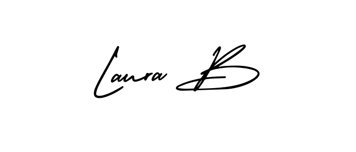 This is the best signature style for the Laura B name. Also you like these signature font (AmerikaSignatureDemo-Regular). Mix name signature. Laura B signature style 3 images and pictures png