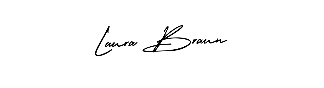 How to make Laura Braun name signature. Use AmerikaSignatureDemo-Regular style for creating short signs online. This is the latest handwritten sign. Laura Braun signature style 3 images and pictures png