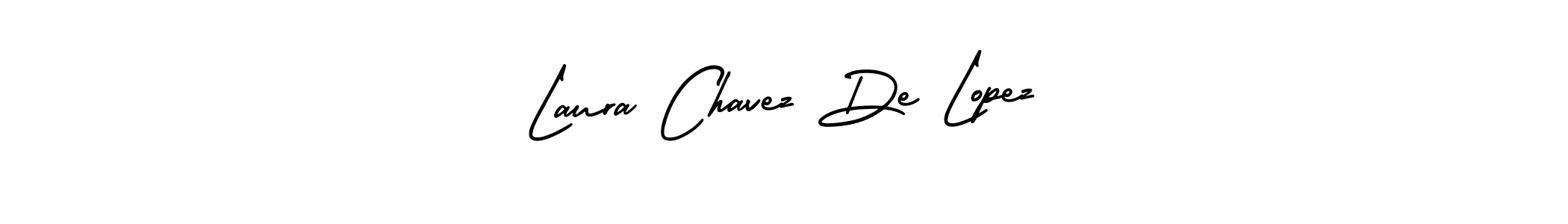 How to make Laura Chavez De Lopez name signature. Use AmerikaSignatureDemo-Regular style for creating short signs online. This is the latest handwritten sign. Laura Chavez De Lopez signature style 3 images and pictures png