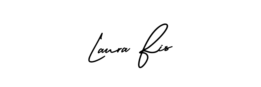 How to make Laura Fis name signature. Use AmerikaSignatureDemo-Regular style for creating short signs online. This is the latest handwritten sign. Laura Fis signature style 3 images and pictures png