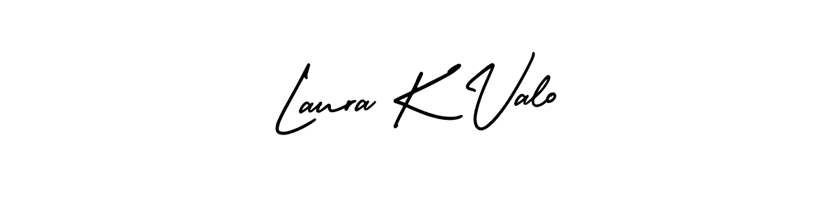 It looks lik you need a new signature style for name Laura K Valo. Design unique handwritten (AmerikaSignatureDemo-Regular) signature with our free signature maker in just a few clicks. Laura K Valo signature style 3 images and pictures png