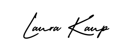 Designed for modern professionals: Laura Kaup name signature crafted with AmerikaSignatureDemo-Regular script. Ready for digital PDF workflows. Laura Kaup signature style 3 images and pictures png