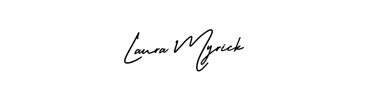 Use a signature maker to create a handwritten signature online. With this signature software, you can design (AmerikaSignatureDemo-Regular) your own signature for name Laura Myrick. Laura Myrick signature style 3 images and pictures png