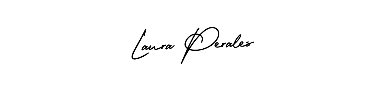 The best way (AmerikaSignatureDemo-Regular) to make a short signature is to pick only two or three words in your name. The name Laura Perales include a total of six letters. For converting this name. Laura Perales signature style 3 images and pictures png