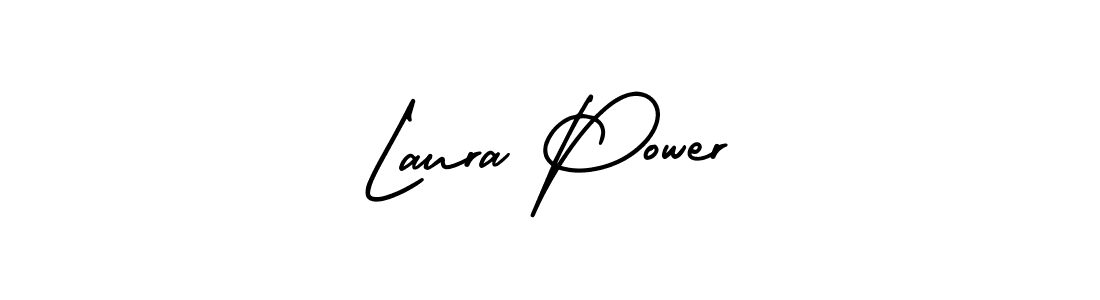 You should practise on your own different ways (AmerikaSignatureDemo-Regular) to write your name (Laura Power) in signature. don't let someone else do it for you. Laura Power signature style 3 images and pictures png