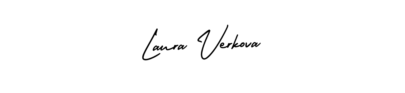 How to make Laura Verkova signature? AmerikaSignatureDemo-Regular is a professional autograph style. Create handwritten signature for Laura Verkova name. Laura Verkova signature style 3 images and pictures png