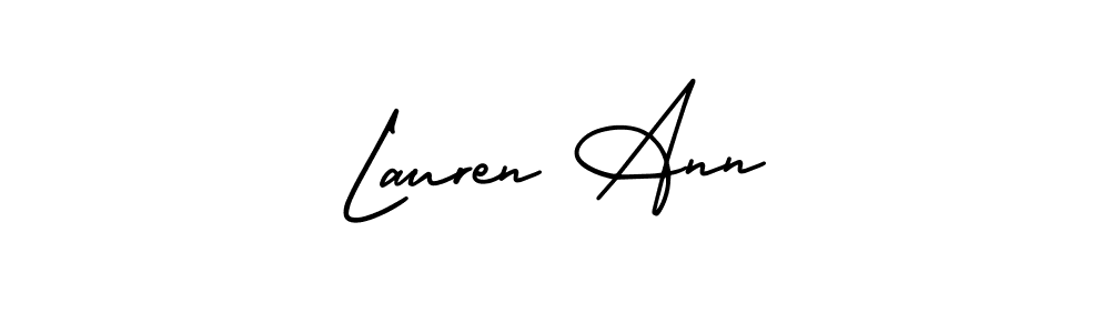 Use a signature maker to create a handwritten signature online. With this signature software, you can design (AmerikaSignatureDemo-Regular) your own signature for name Lauren Ann. Lauren Ann signature style 3 images and pictures png